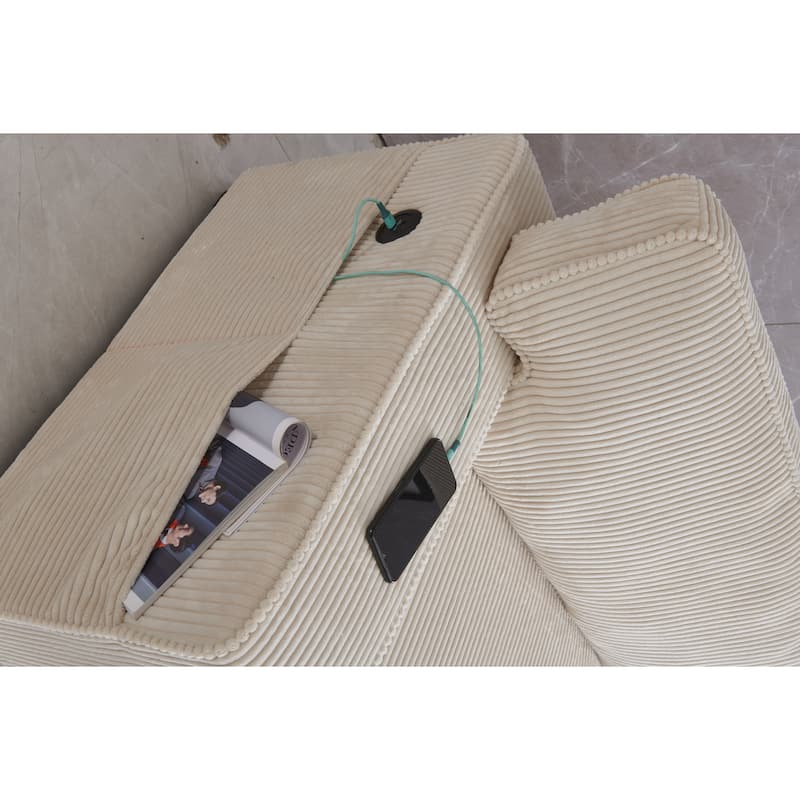 Velvet Upholstered Loveseat Sofa, Couch Settee with Adjustable Headrest, 2 Seater Sofa with Square Armrest and Wood Frame