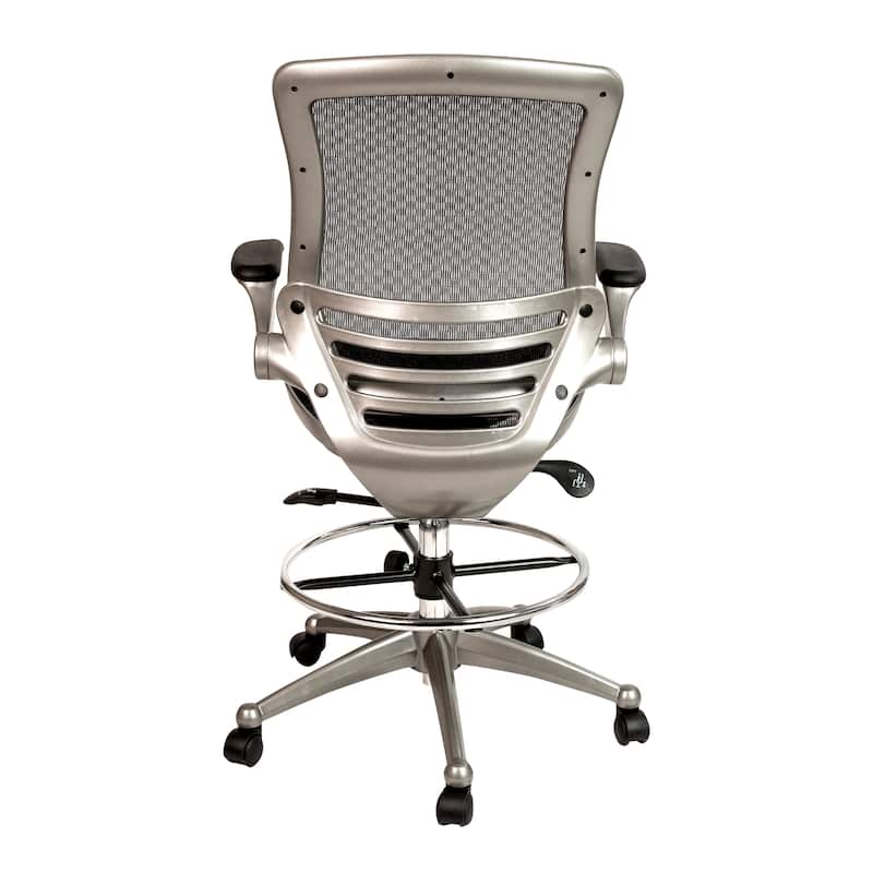Mid-Back Swivel Office Chair with Adjustable Foot Ring