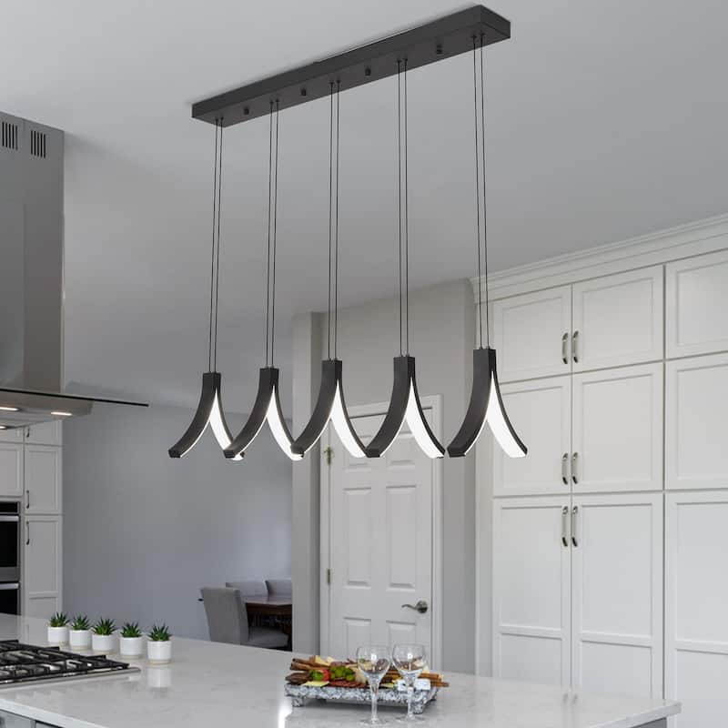 LED Chandelier Black Chandelier - N/A