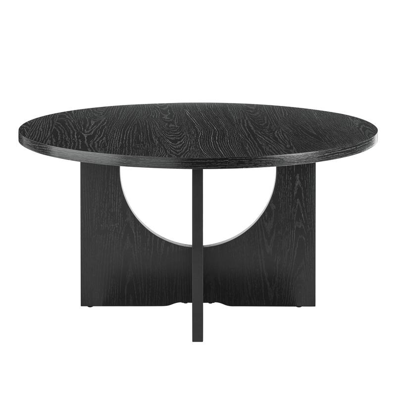 Minimalist Solid Wood Coffee Table, Modern Design with Waterproof Surface, 330 lbs Capacity