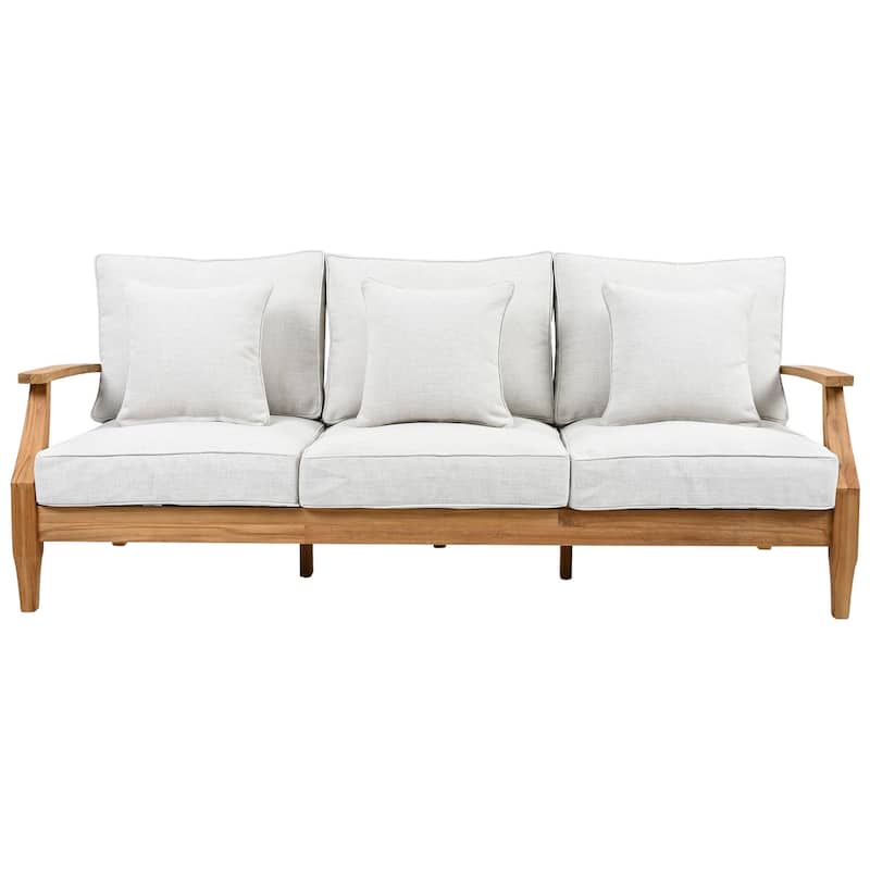 SAFAVIEH Couture Martinique Wood Patio Sofa - 82"W x 35"D x 32"H