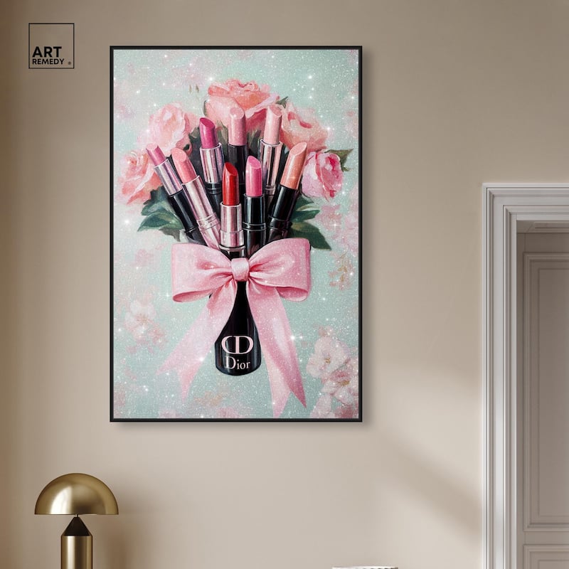 Petitie Bouquet of Lipsticks Canvas by Art Remedy