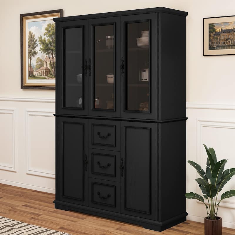 Moasis Bookcase Display Cabinet w/Glass Doors