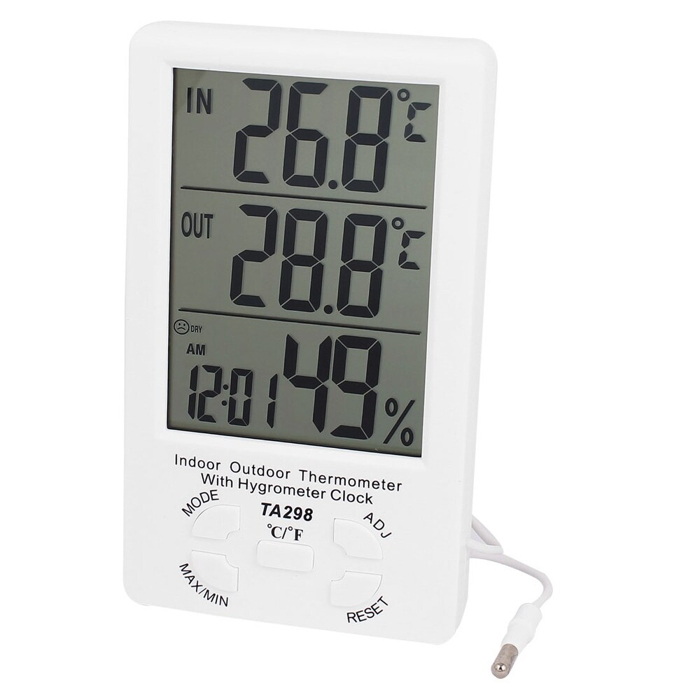 Fill Away Indoor Outdoor Thermometer Large Numbers Wall Thermometer Hygrometer Waterproof Does Not Require Battery 10 inch Wireless Hanging Hygrometer