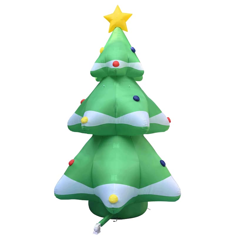 LED Lighted Inflatable Christmas Tree Commercial Outdoor Decoration - 20' - Green