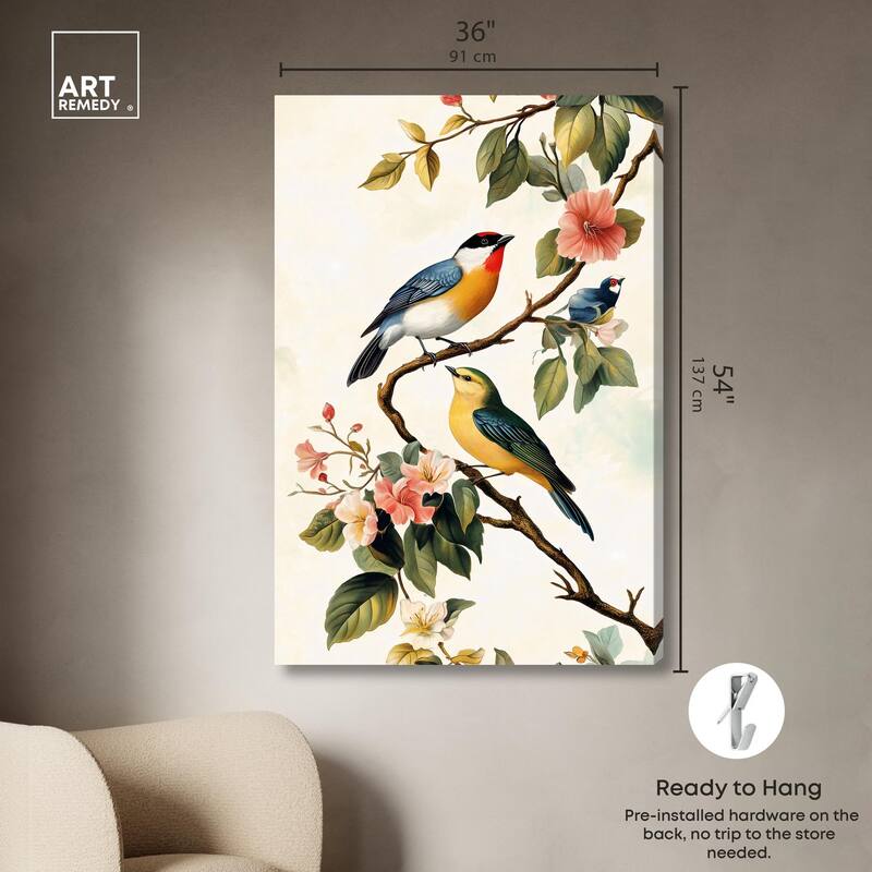 Colorful Perch Canvas by Art Remedy, Gallery Wrapped