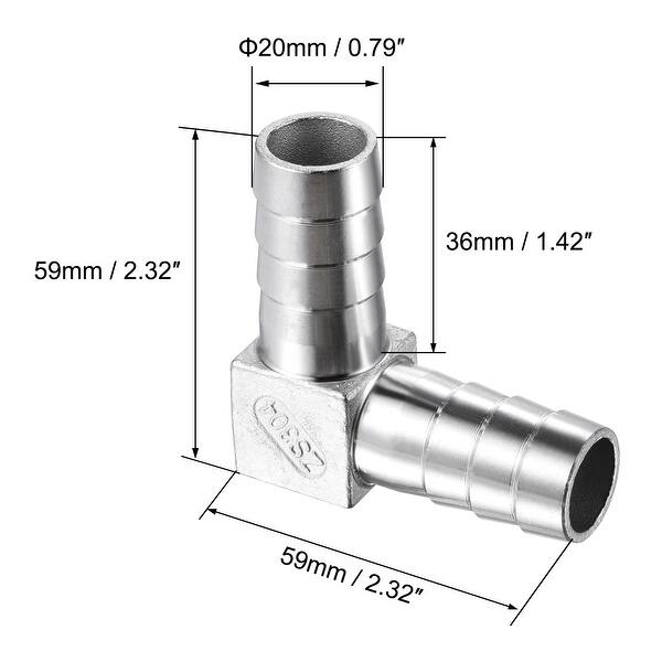 Uxcell Barb Hose Fitting, 15x50mm Straight Coupler Tubing Connector For