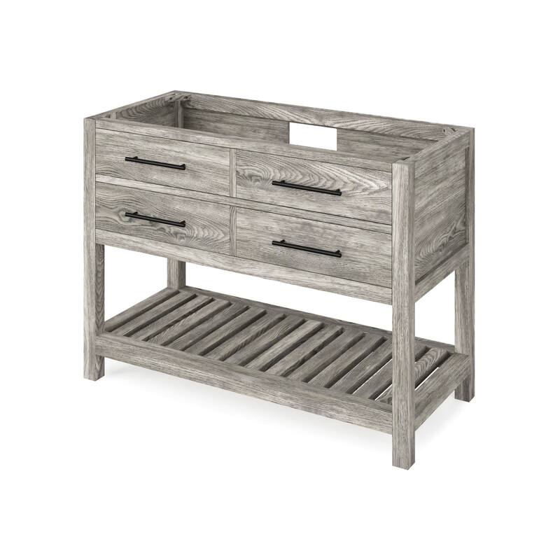 Jeffrey Alexander VN2WAV-48-NT Wavecrest 48" Single Free Standing - Weathered Grey - Weathered