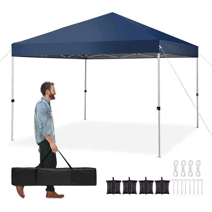 Vrakae 10'x 10' Outdoor Pop Up Canopy Tent with Carry Bag - N/A - Navy