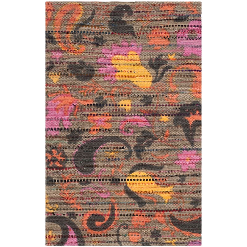 SAFAVIEH Handmade Cedar Brook Nare Modern Cotton Rug - 4' x 6' - Brown/Multi