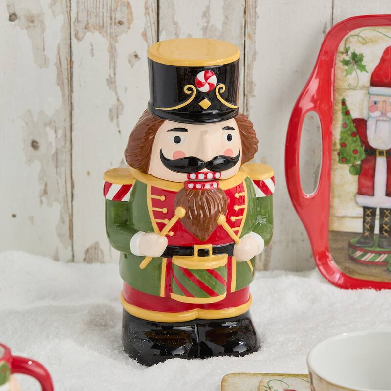 Certifed International Nutcracker Parade 3-D Nutcracker Cookie Jar - 6.5"W x 7.5"D x 11.75"H