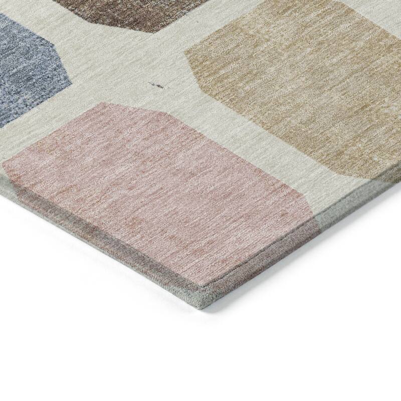 HomeRoots Geometric Transitional Rectangle Outdoor Rug