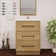 preview thumbnail 21 of 30, Victoria 24'' Freestanding Vanity with Reinforced Acrylic Sink - 23.5 Oak Finish - Oak