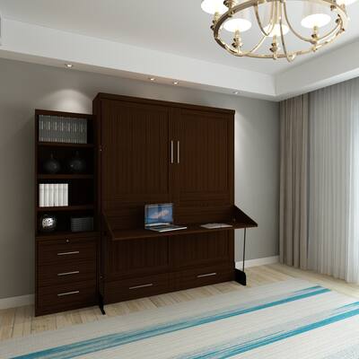Brentwood Queen Murphy Desk-Bed with One Pier