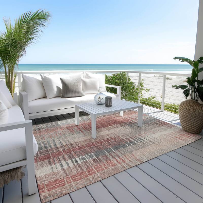 Machine Washable Indoor/ Outdoor Contemporary Aaron Chantille Rug