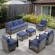 Option Grey Wicker / Blue Cusion