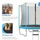 preview thumbnail 2 of 5, Trampoline with Safety Enclosure Net, Basketball Hoop and Ladder Recreational Trampoline