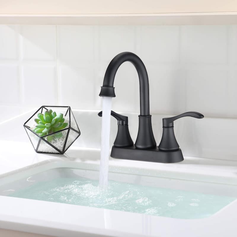 BATHLET Swivel Spout Centerset Bathroom Sink Faucet