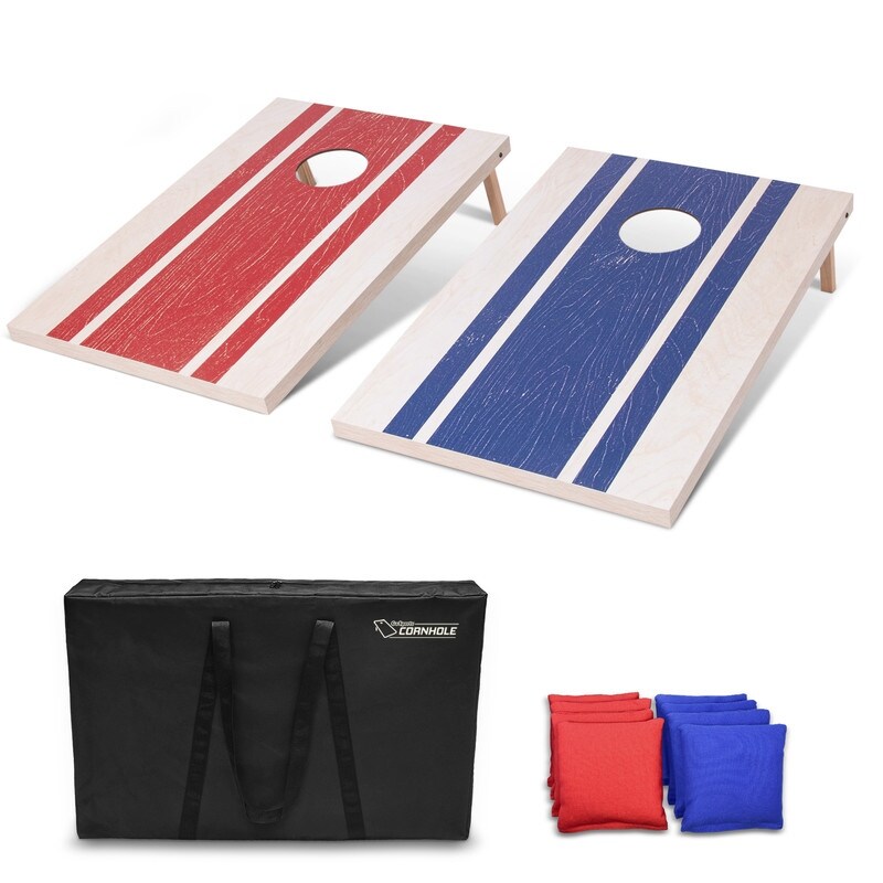 thumbnail image 2 of Cornhole Set Regulation Size With Carrying Bags - 4x2 & 3x2 Foot Bean Bag Toss Game For Outdoor Fun 2 of 14