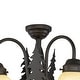 preview thumbnail 4 of 5, Bozeman 3L LED Bronze Rustic Bear Mini Chandelier or Fan Light Kit - 15.5-in W x 10.5-in H x 15.5-in D