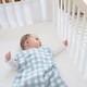 preview thumbnail 2 of 3, HALO SleepSack wearable blanket, Micro-fleece, Gingham Blue, SM, 0-6M - small