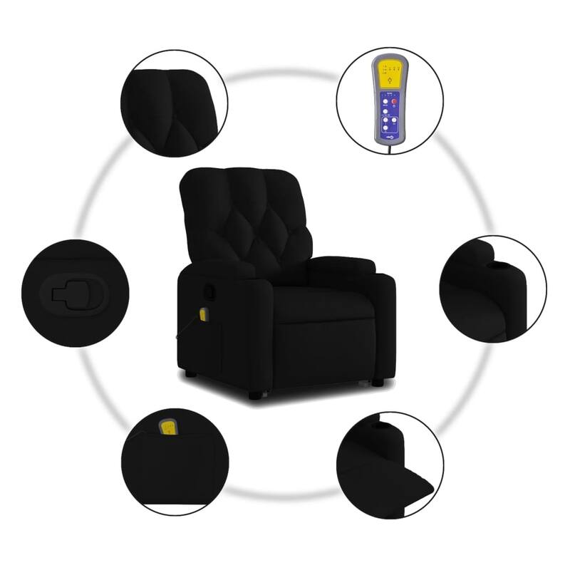 vidaXL Stand up Massage Recliner Chair Power Lift Wingback Armchair Fabric