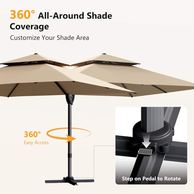 abba patio umbrella cover Replacement Canopy for Abba Patio 8 x 10 Patio Umbrella  RipLock 350