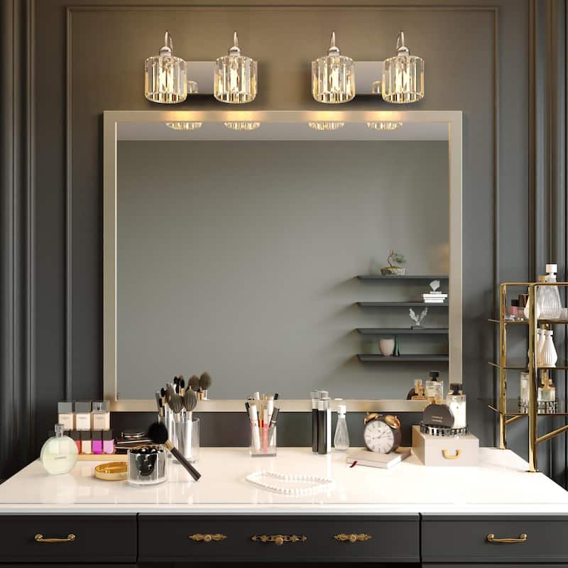ExBrite Modern Silver Dimmable Bathroom Vanity Light