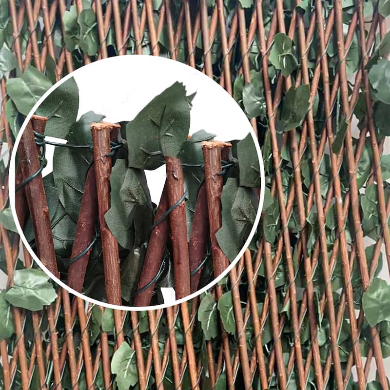 32" x 50" Faux Ivy Leaf Privacy Fence Screen Artificial Hedge Wall