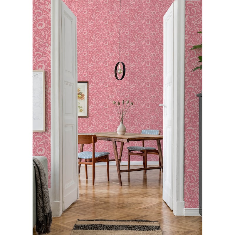 Megan Carter Jeani Pink Peel and Stick Wallpaper