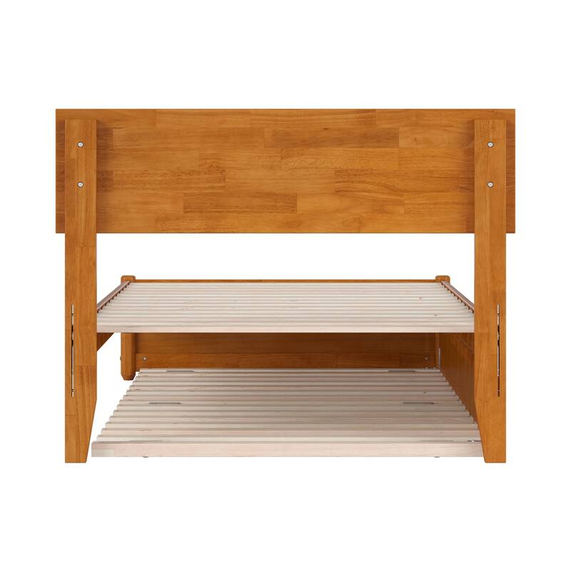 Wesley Platform Bed with Panel Footboard and Twin XL Trundle