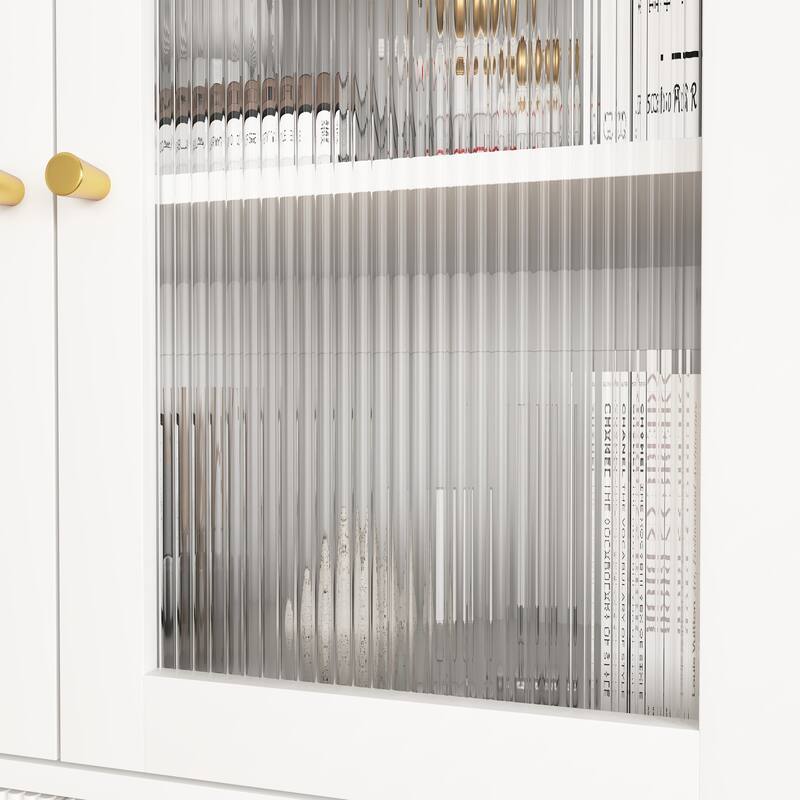 Modern MDF Dome Cabinet with LED Lighting, Tech Inspired Snack Storage Display Cabinet for Home