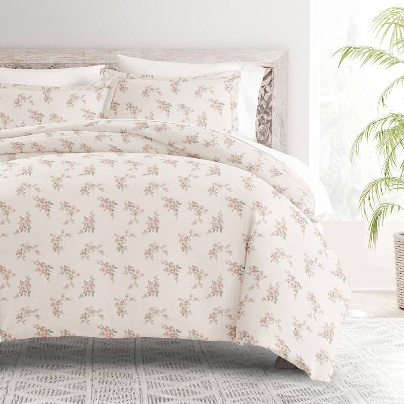 Becky Cameron 3-Piece Patterned Duvet Cover Set - Apricot Rose - King