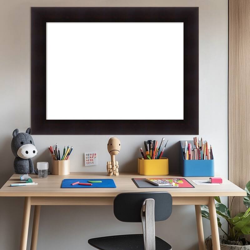 Amanti Art Portico Espresso Framed Dry Erase Magnetic Board