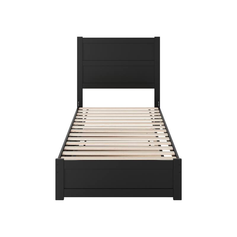 Aveline Wood Platform Bed with Matching Footboard & Trundle