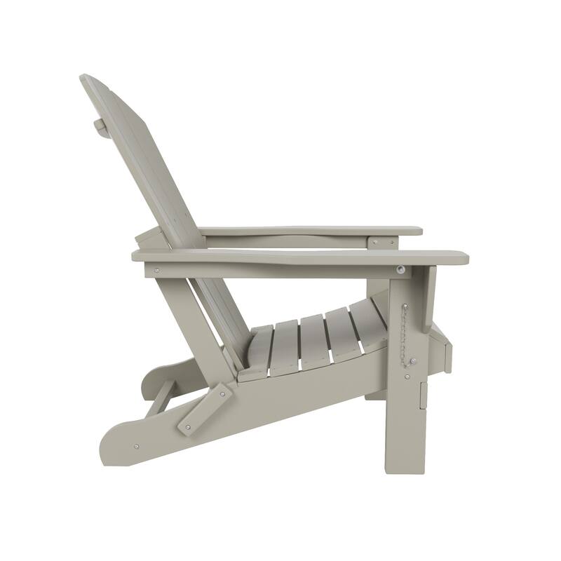 POLYTRENDS Laguna Folding Poly Eco-Friendly All Weather Outdoor Adirondack Chair