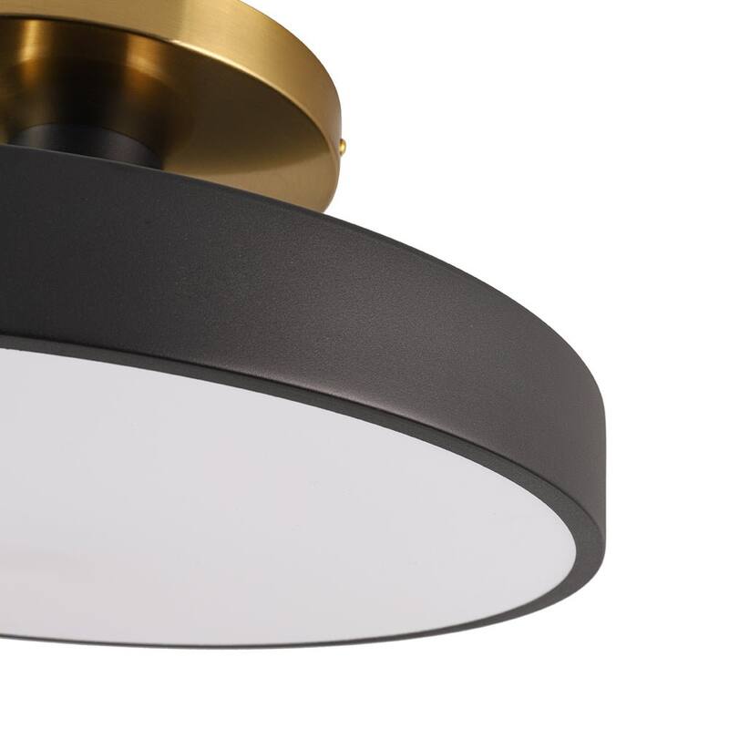 Contemporary Acrylic Dimmale LED Semi-Flush Mount Ceiling Light - N/A