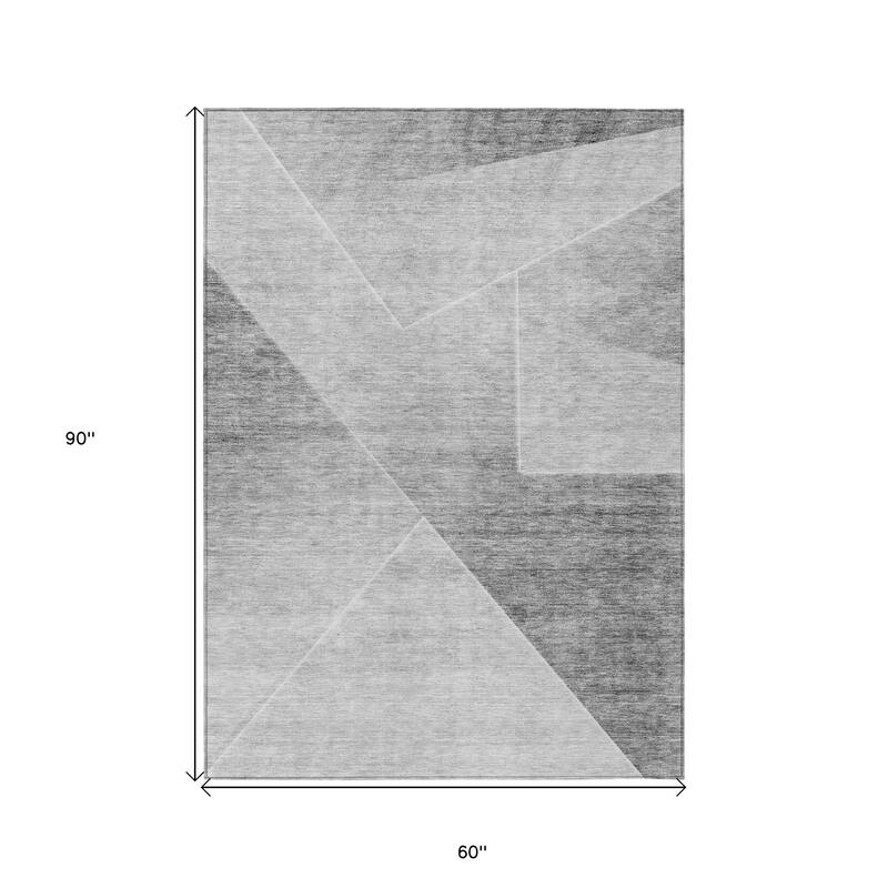 HomeRoots Abstract Transitional Rectangle Outdoor Rug