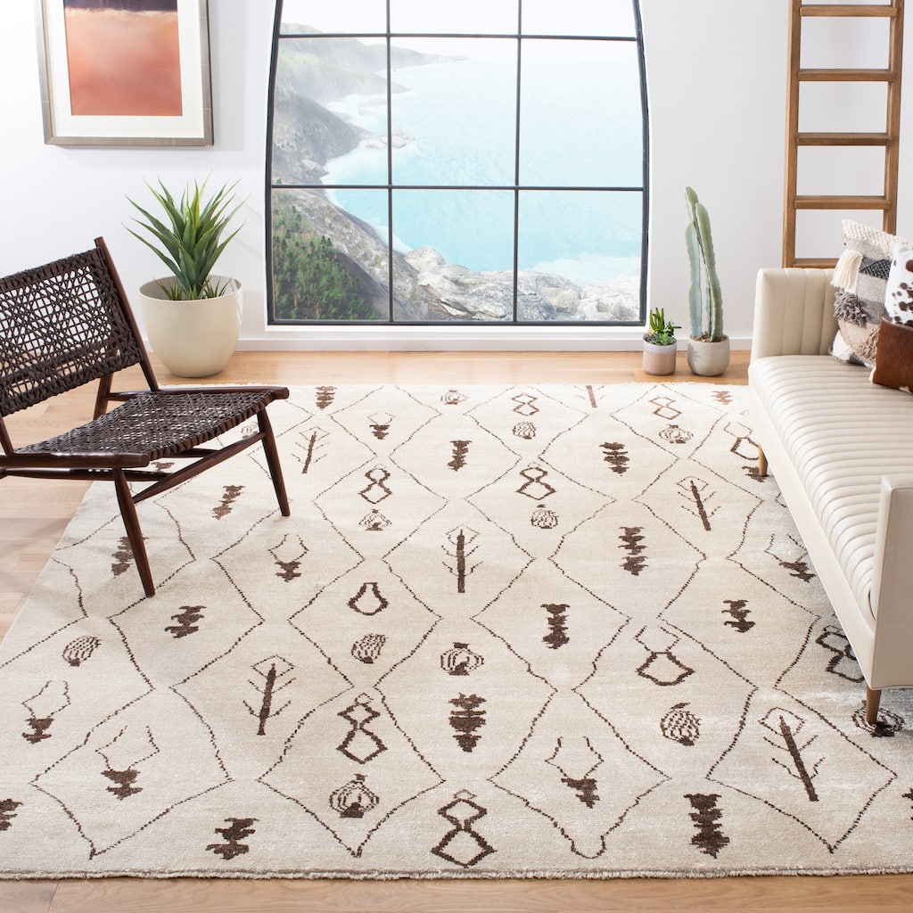 SAFAVIEH Couture Handmade Moroccan Gulan Modern Viscose Rug