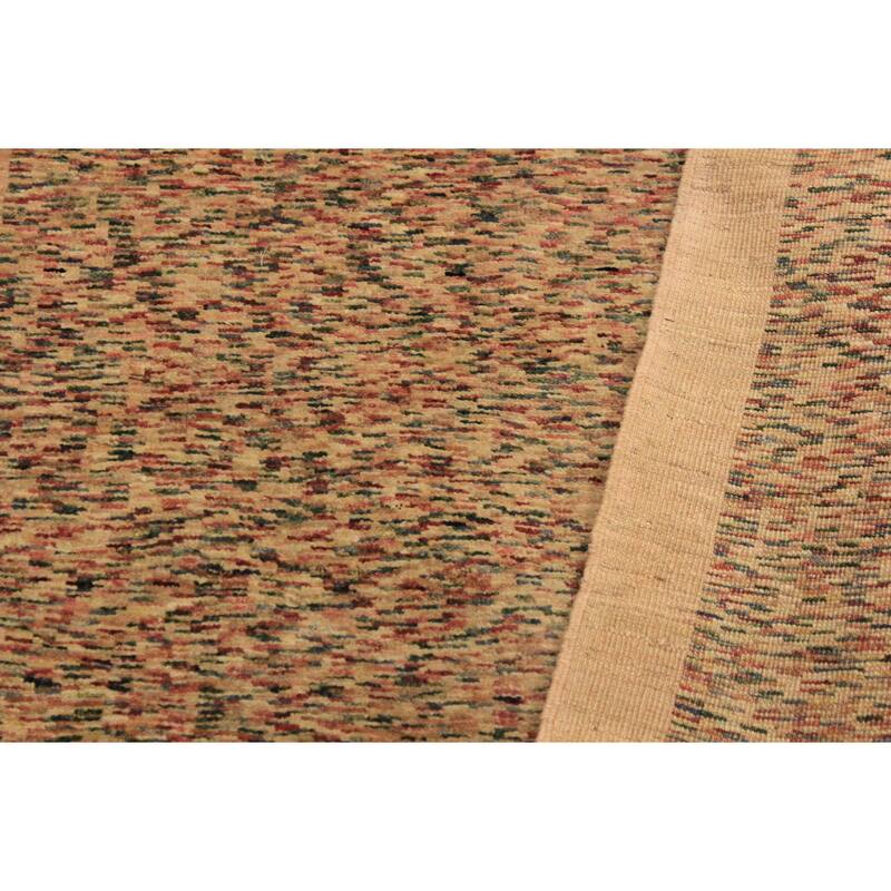 Modern Minimalist Gabbeh Hand Knotted Wool Area Rug