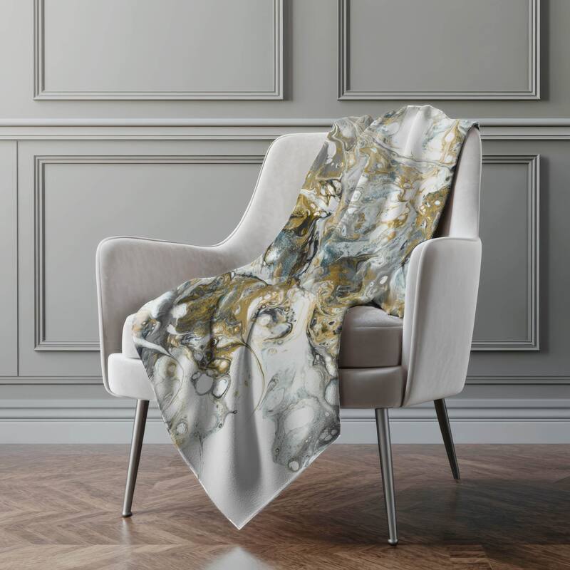 Premium Machine Washable ASB56 Abstract Modern Sherpa Throw Blanket