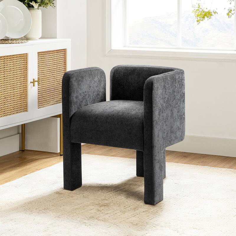 Friedrich Modern Left-facing Cutout Dining Chair with Three-legged Design By HULALA HOME