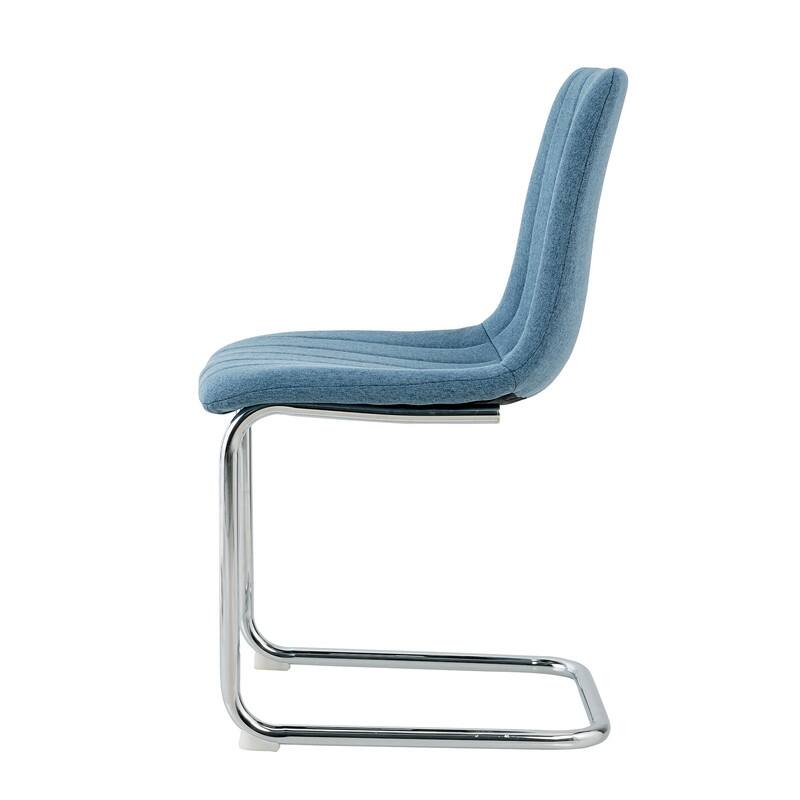 Modern/Simple Dining Chairs with Sliver Metal Base Set of 4