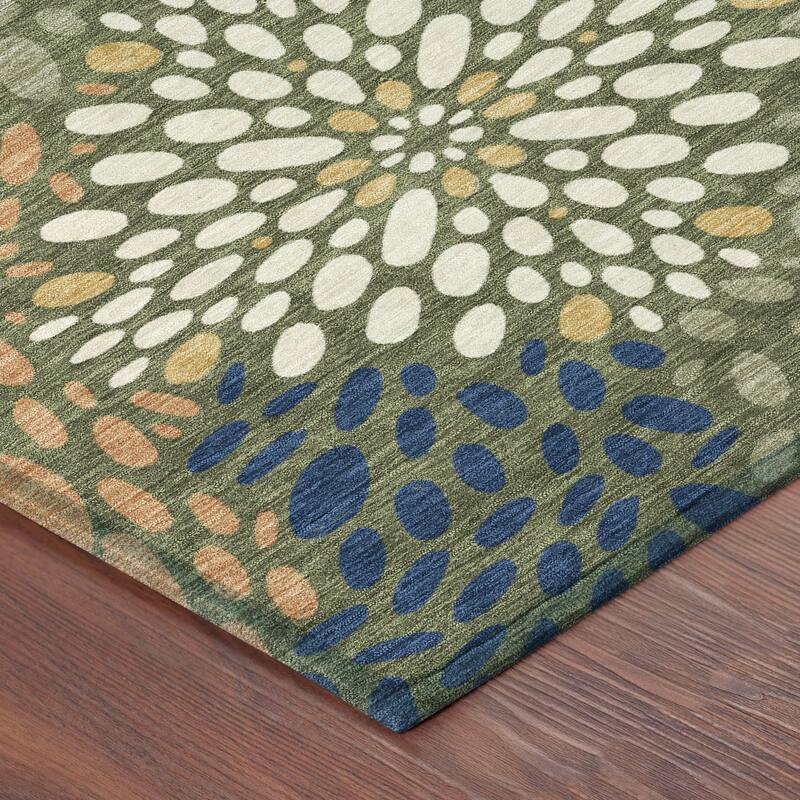 Machine Washable Indoor/ Outdoor Modern Genoa Chantille Rug