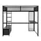 preview thumbnail 34 of 32, Full Metal Gaming Loft Bed with LED, Desk & Drawers