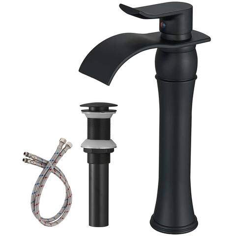 Vibrantbath Commercial Waterfall Bathroom Sink Vessel Faucet