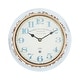 preview thumbnail 13 of 14, White Iron Vintage Wall Clock No Theme (Set of 2) - 10"L, 10"H