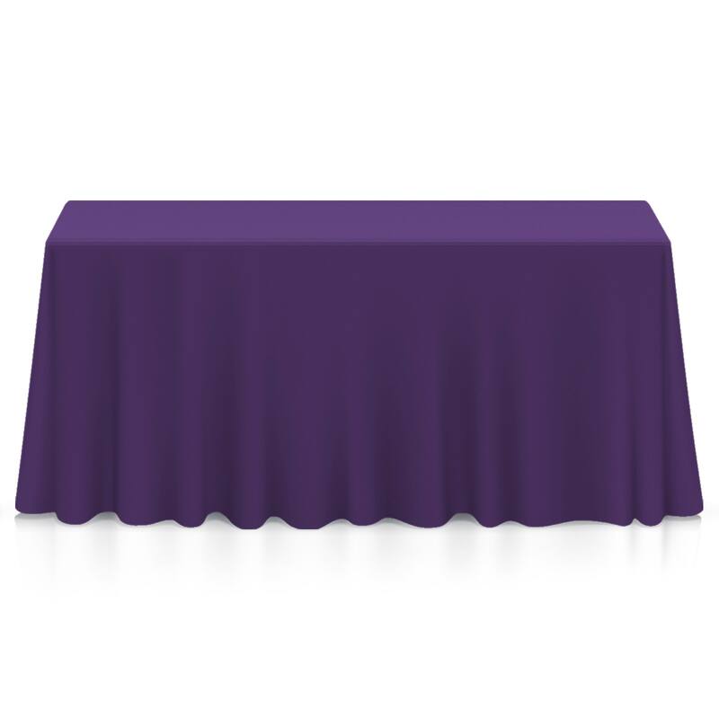90 x 132in 10pk Rectangular Polyester Tablecloths Purple - Set of 10
