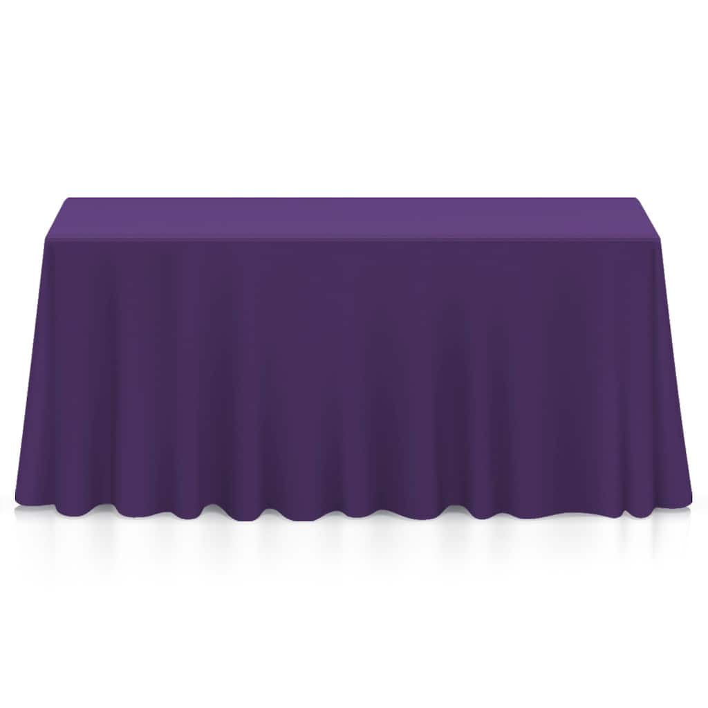 90 x 132in 10pk Rectangular Polyester Tablecloths Purple
