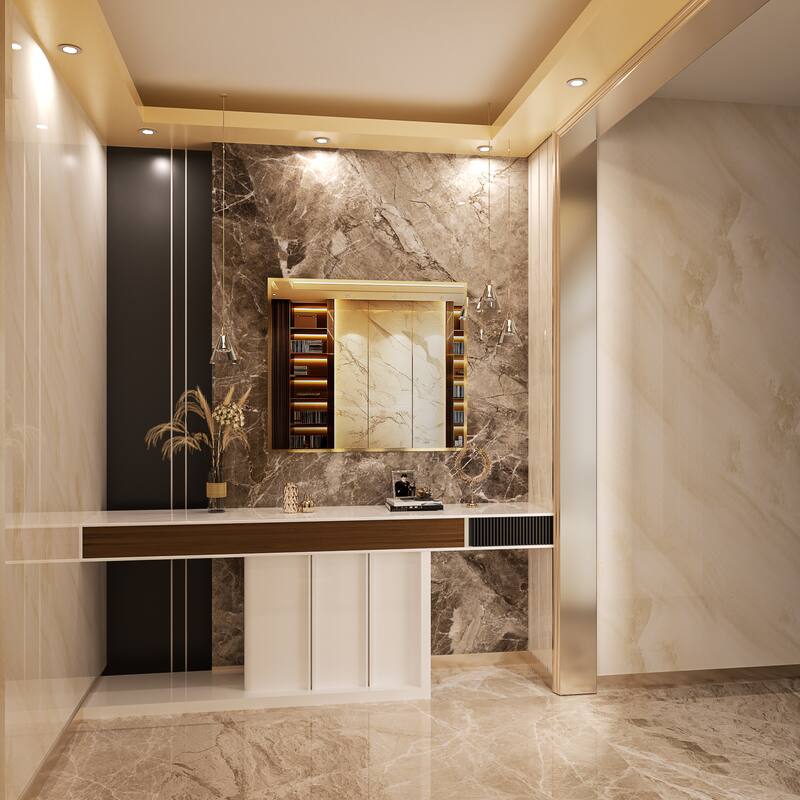 QuivaraView Wall Mounted Aluminum Frame Bathroom Vanity Mirror